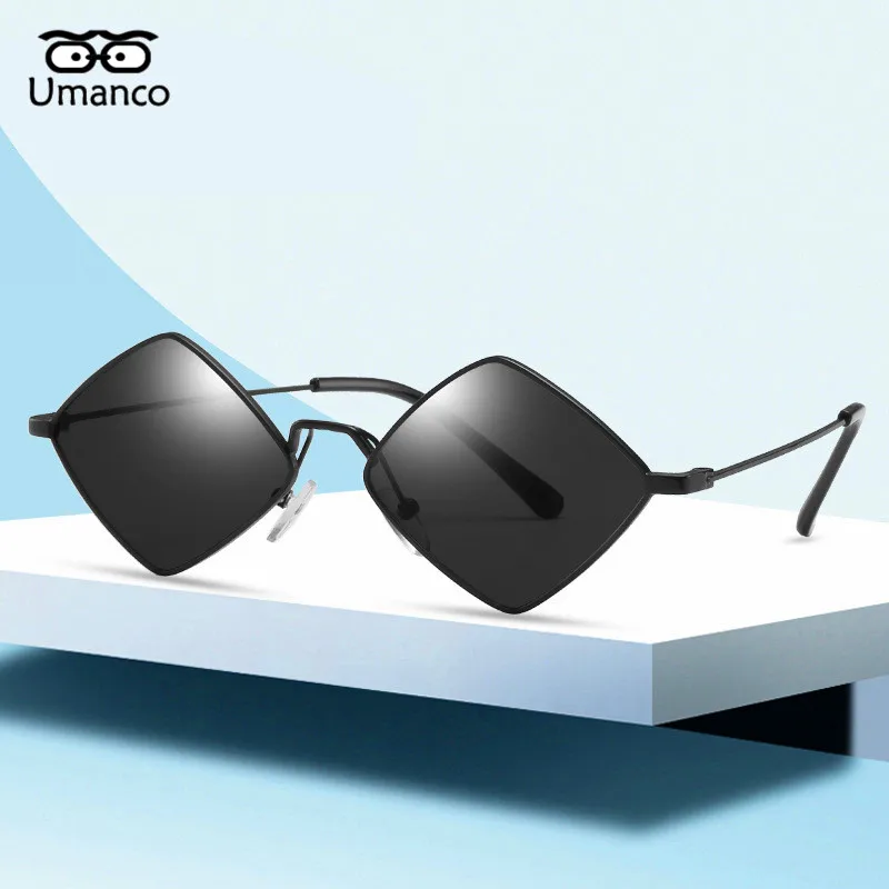 Umanco 2019 Хит трендовые стимпанк Алмазная форма солнцезащитные очки для женщин и
