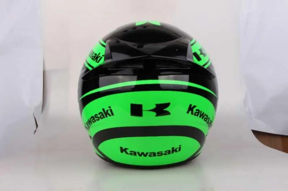 Мотоциклетный Профессиональный гоночный шлем для Kawasaki классический зеленый