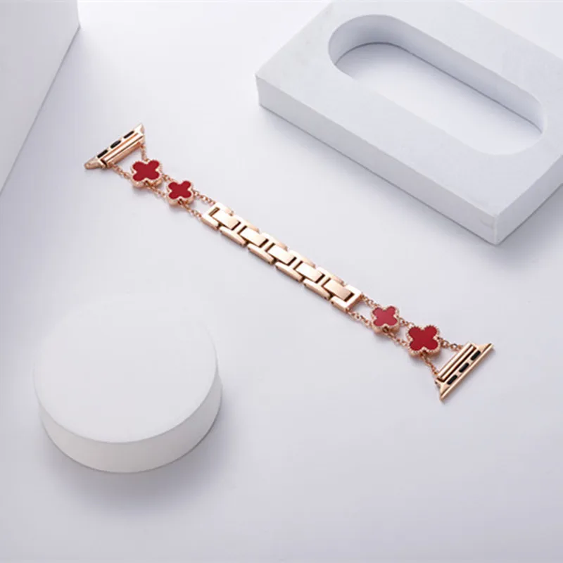 Дешево Женский браслет из нержавеющей стали для Apple Watch Band 40 мм 41 мм 44 мм 45 мм