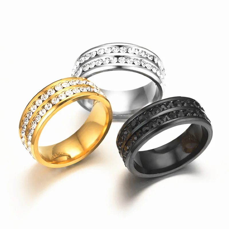 Высококачественное мужское кольцо в стиле панк винтажное Черное золото