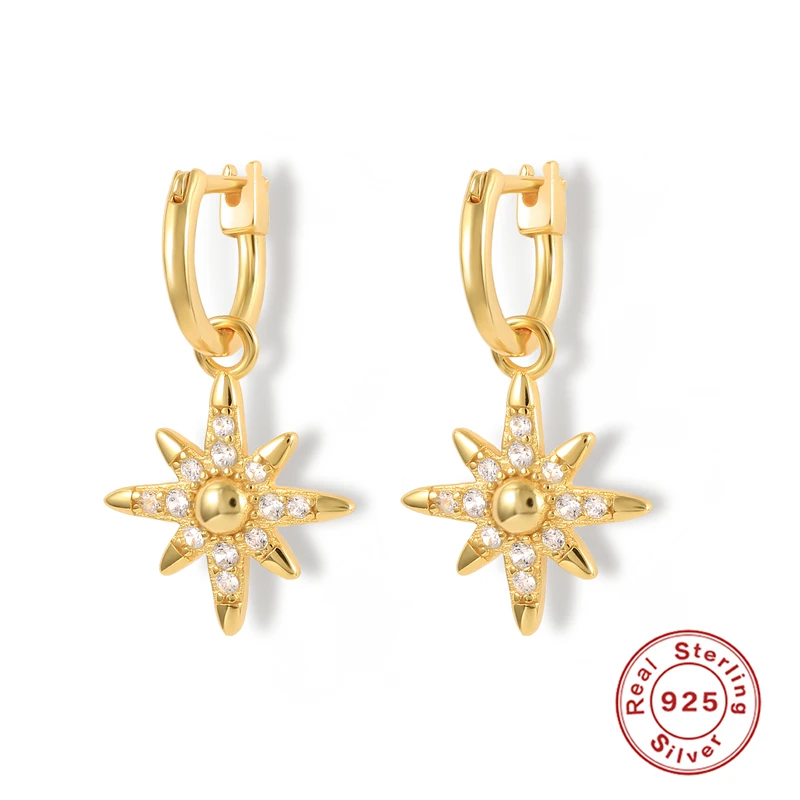 

Серьги-кольца женские из серебра 925 пробы с кристаллами