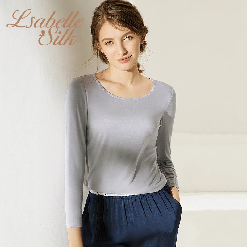 2019 Осень Зима 100% натуральный шелк плюс размер рубашка с длинным рукавом женская