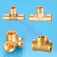 female thread brass pipe fitting tee type equalreducer 3 way water oil adapter 18 14 38 12 34 1 1 14 1 12 2bsp