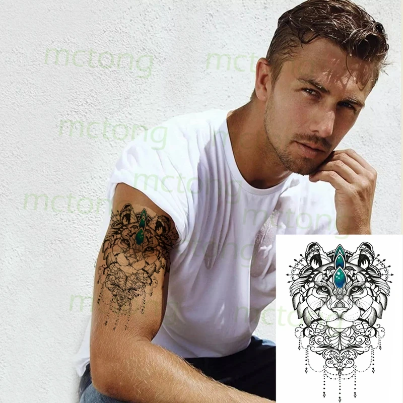 Водостойкая временная татуировка наклейка Скорпион Летящие птицы темные облака