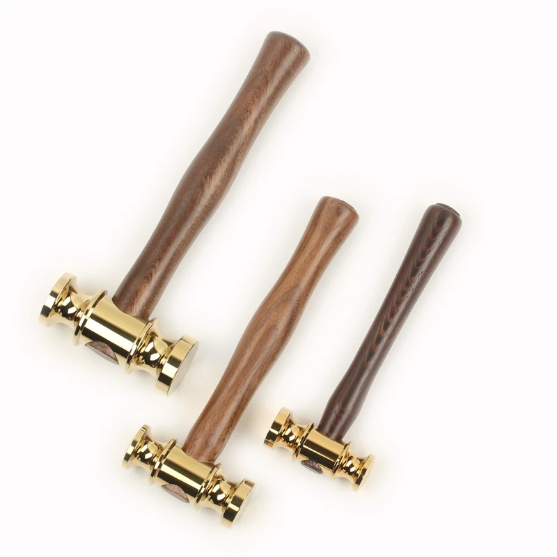 Молоток для начинания латунный маленький молоток золотой судьи wenwan резьбы по