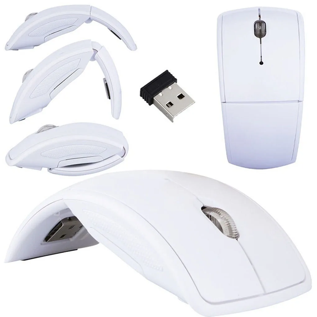 

New 2.4G Wireless Folding Mouse USB Foldable Receivers Games Mice Computer Laptop Accessory