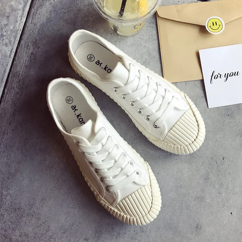 

Canvas Sneakers for Women Casual Shoes Flat 2021 Spring Female Casual Shoes White Sneakers Vulcanize Comfortable