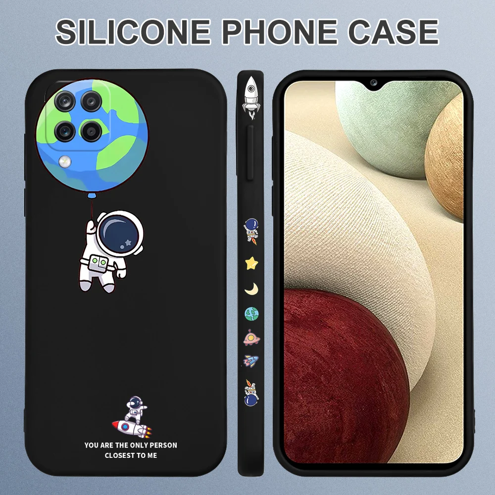 

Planet Astronaut Phone Case For Samsung Galaxy A52s A12 Cute Cartoon Protective Cover For Samsung A51 A32 A71 A50 A30s A20 A13
