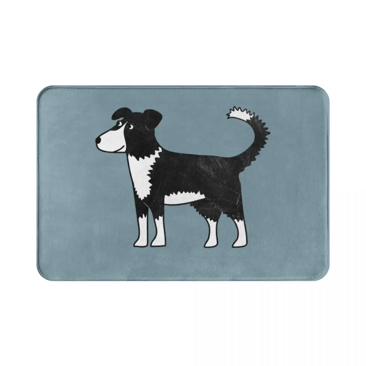 

Напольный коврик Border Collie из полиэстера, коврик, коврик для ног, нескользящий песочный коврик для соскабливания, коридора, кухни, спальни, бал...
