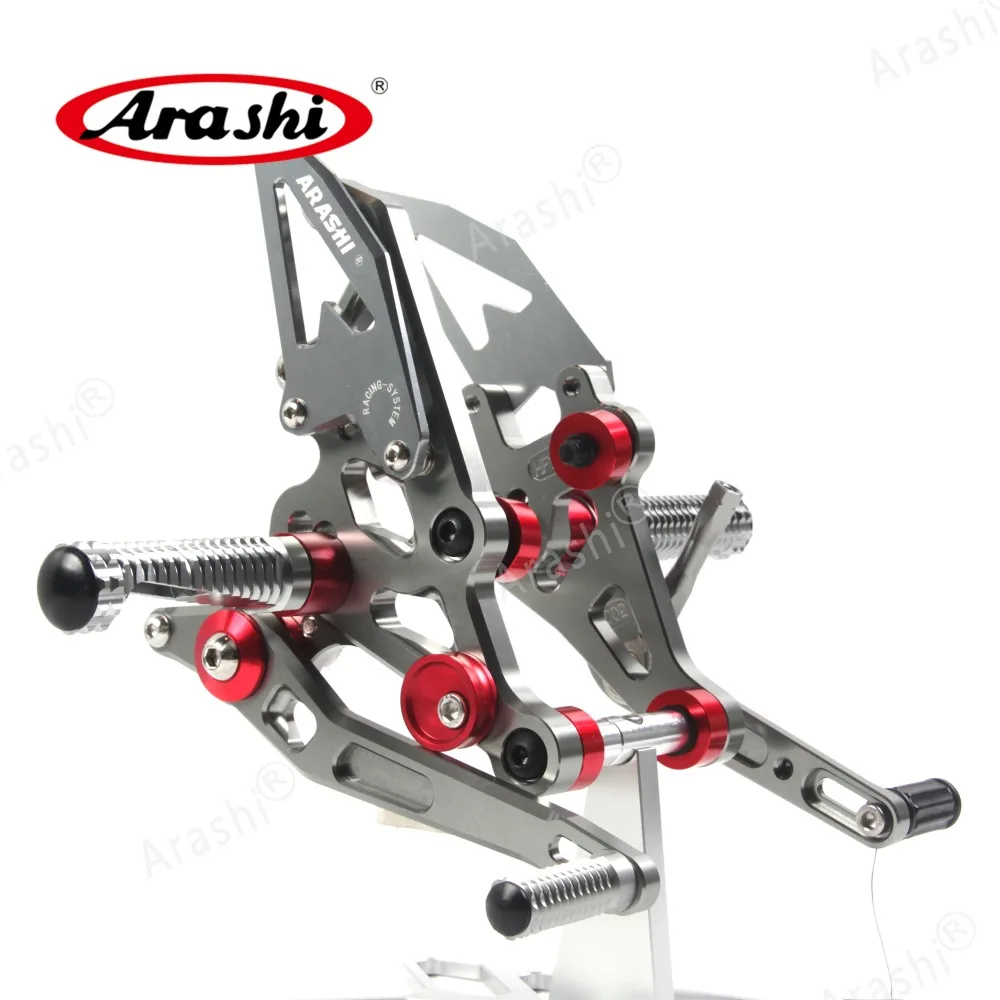 Arashi CNC регулируемые Подножки для YAMAHA MT 07 FZ 07 Rider задние наборы Rearset подставка для ног