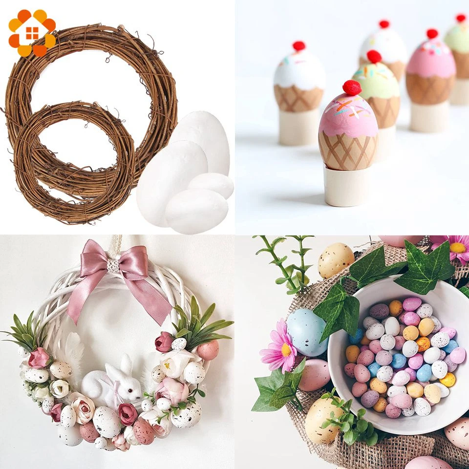 50 шт. счастливых пасхальных яиц пенопластовый шар DIY украшения пасхальное