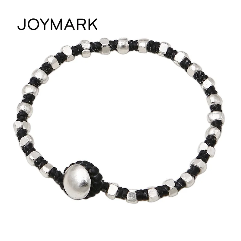 Браслет ручной работы в богемном стиле для женщин необычный серебряные бусины 925