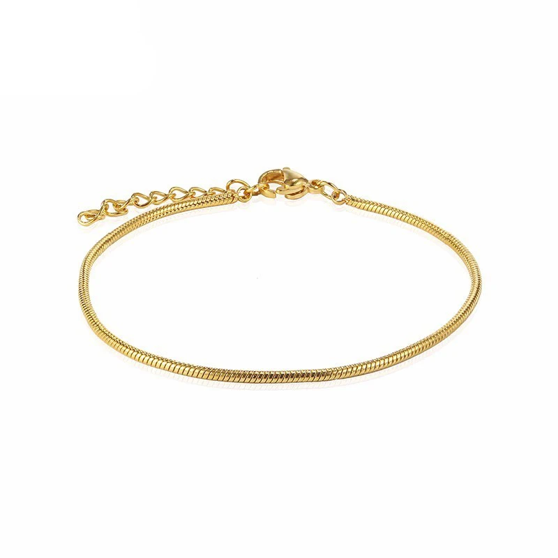 Браслет-цепочка из нержавеющей стали RIR с золотым трендом Минималистичная