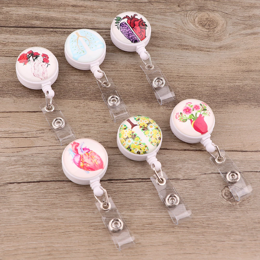 

JF809 Organ Retractable Doctor Nurse Badge Reel Fashion Cartoon Cute Students ID Card Badge Holder Id Badge Reel