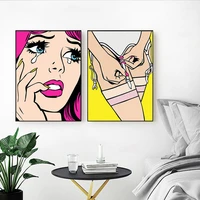 abstract color pop art decorative painting sexy girl home decorative painting painting canvas wall art pictures cuadros decor