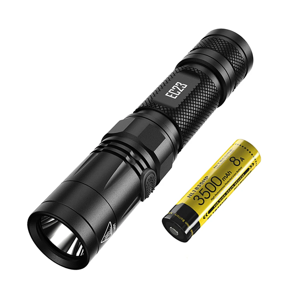 EC23 3500mAh 8A NITECORE EC23 фонарик CREE XHP35 HD светодиодный Макс 1800 люмен расстояние луча 255 м водонепроницаемый уличный фонарик поиск спасательный маяк - Испускаемый цвет: EC23 3500mAh 8A