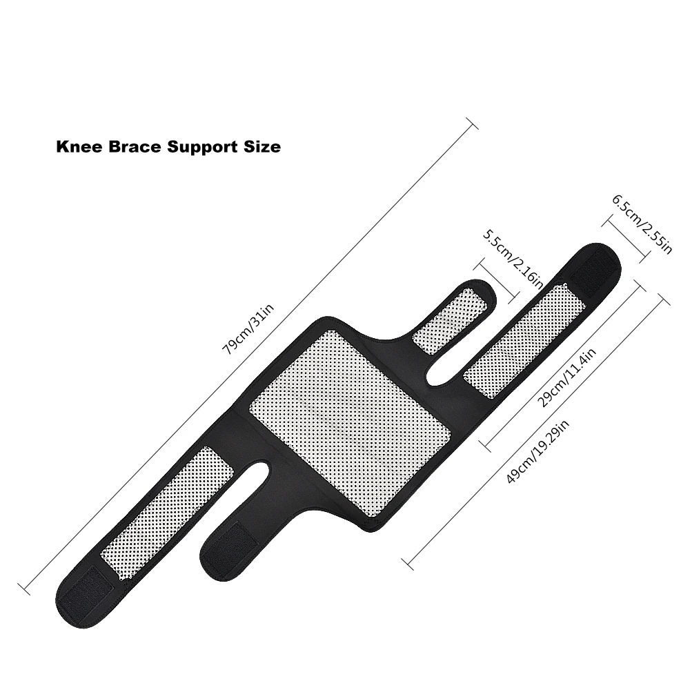 Греющий наколенник магнитный терапевтический пояс для шеи турмалиновый