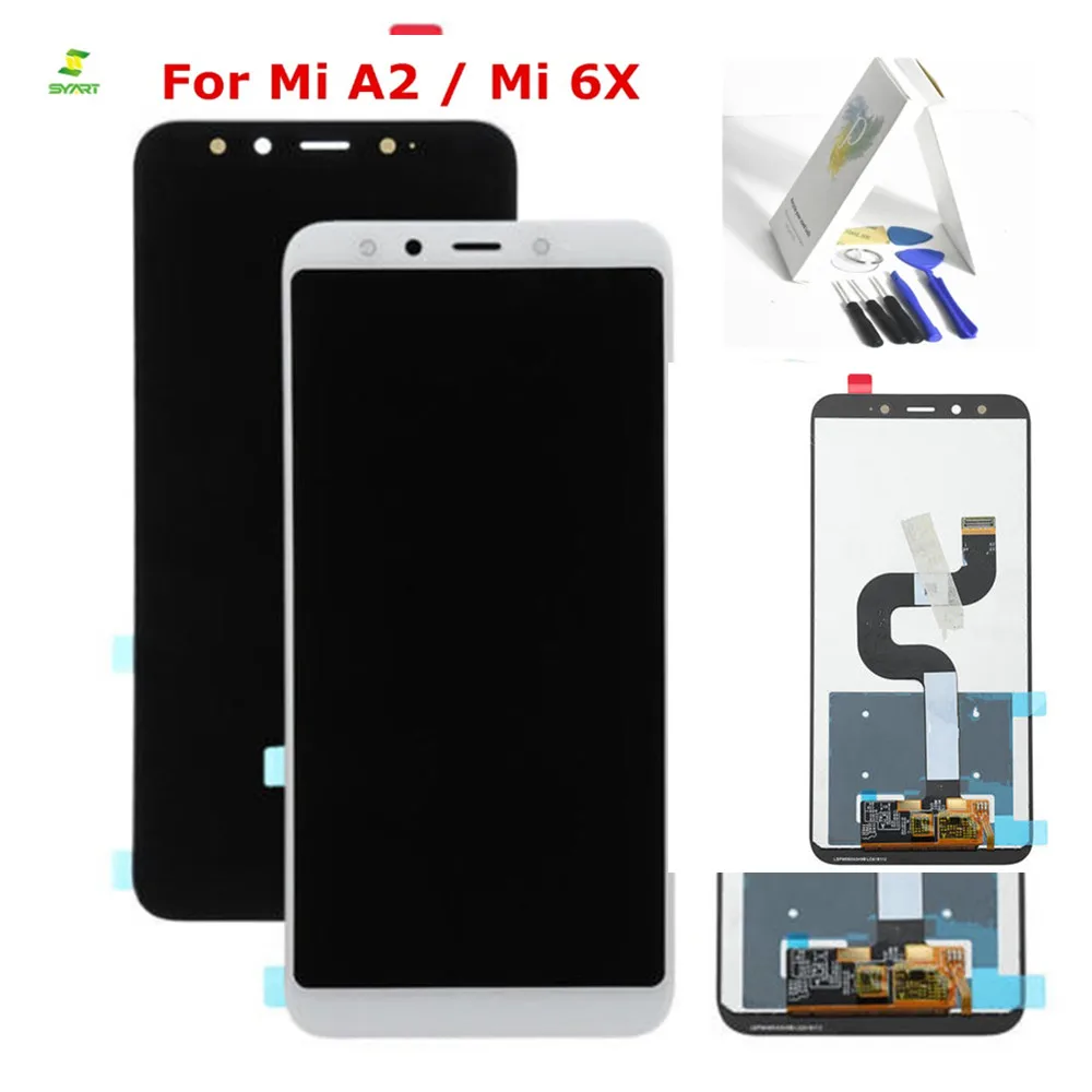 Mi 6X ЖК дисплей дигитайзер сенсорный экран Замена телефона запасная часть черный