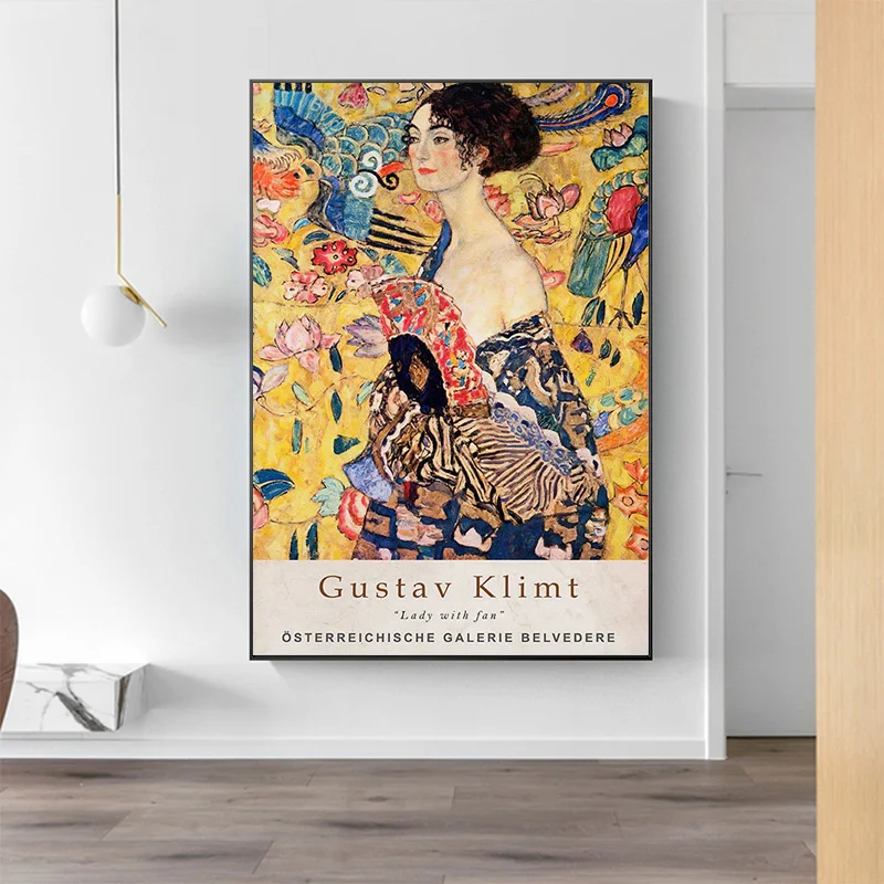 

Gustav Klimt Golden Woman Indoor Decorative Painting Vintage Canvas Wall Art Print Picture Home Decor Classic Character Poster