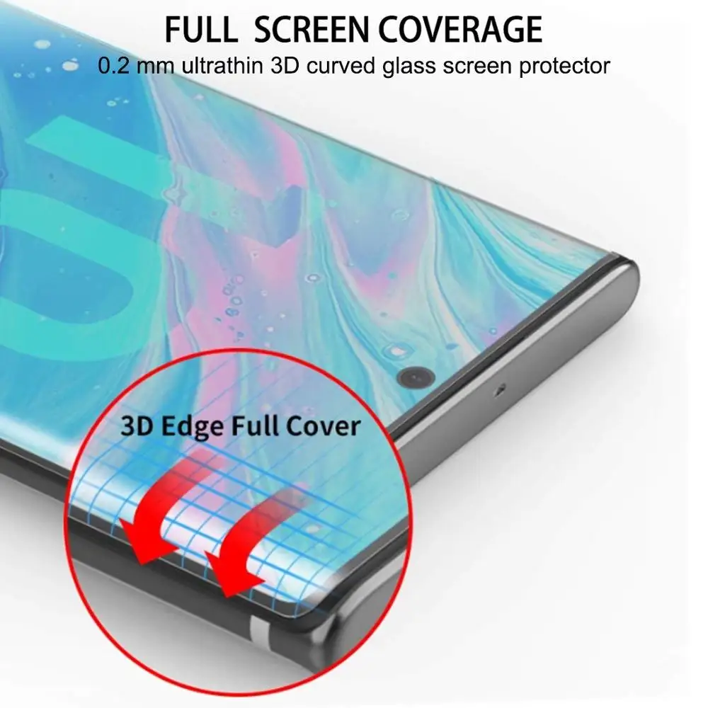 10D UV Nano Liquid Tempered Glass for Samsung Galaxy S7 EDGE S8 S9 S10 PLUS Note 8 9 10 Pro Full Coverage Screen Protector |