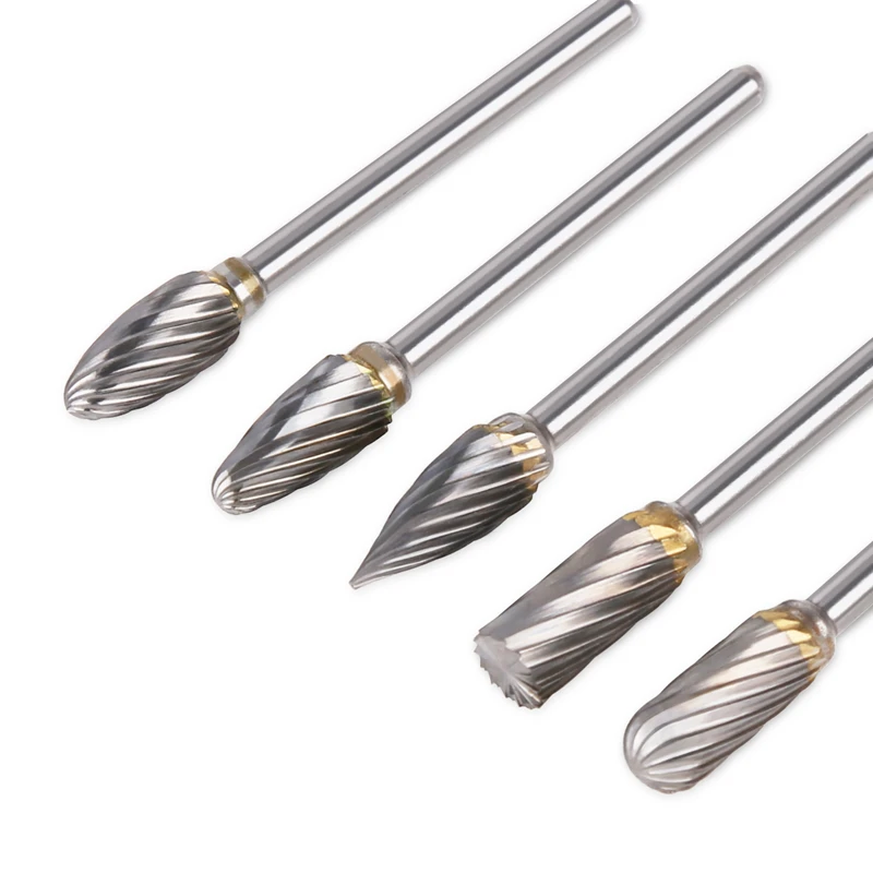Free Shipping 10PCS/Set 3mm Round Shank 6mm Tungsten Carbide Rotary File Burr For Grinding Wood Iron Steel Milling Cutter | Инструменты