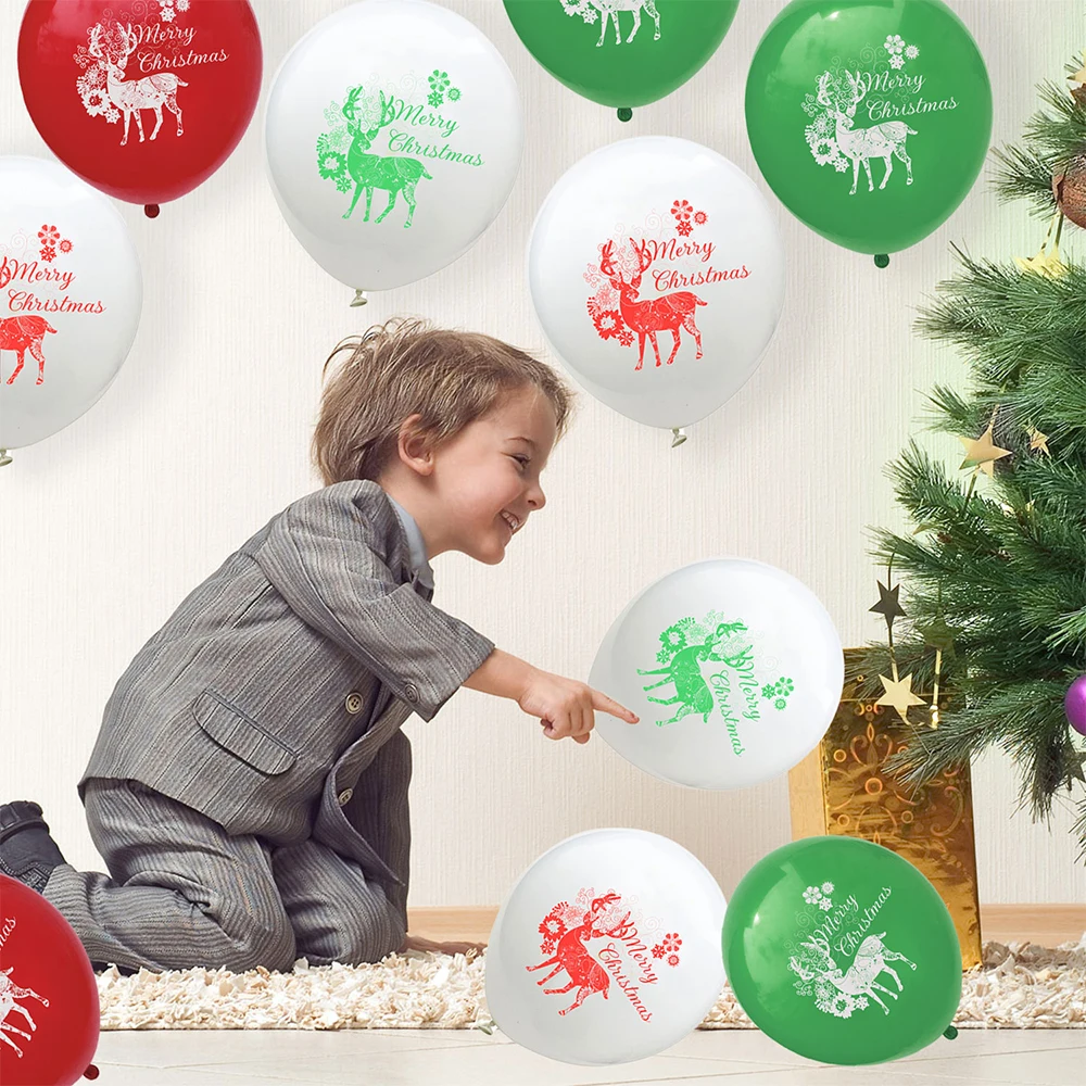 Йориу 10 шт рождественские воздушные шары с оленем Воздушный латексный шар для