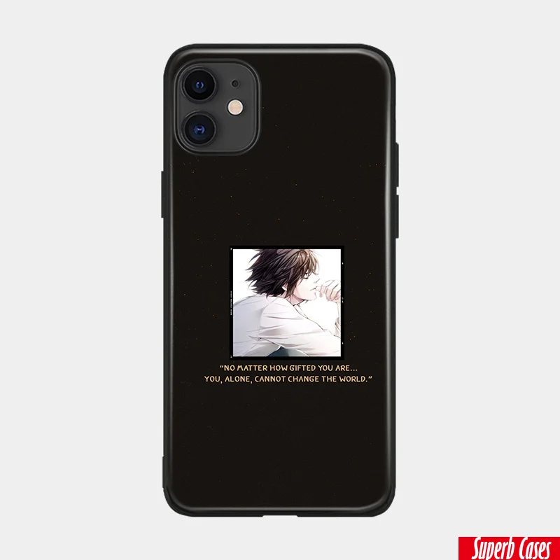 Чехол для телефона L Lawliet мягкий силиконовый чехол iPhone 6 6S 7 8 Plus X XR XS 11 Pro Max|Бамперы| |