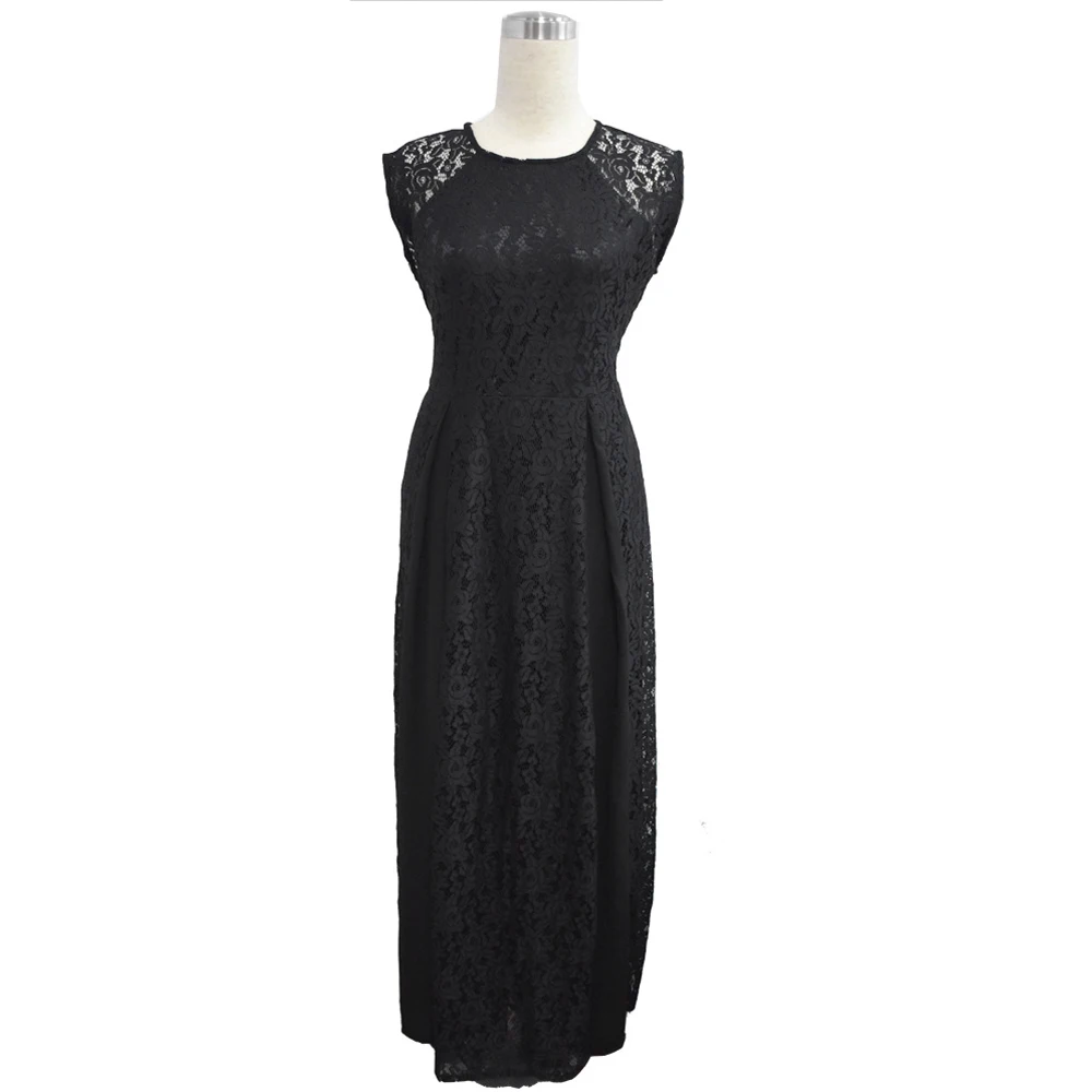 

Vestido De Mujer Plus Size Lace Stitching Casual Women Maxi Dress Bohemian Clothing America Europe Africa Elegant Femme Robe