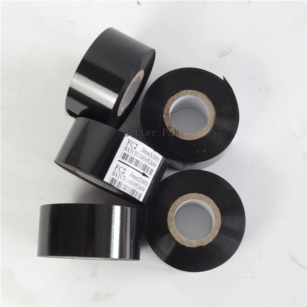 FC2 30 мм x 100 м кодирующая машина цветная лента RCIDOS черная следуйте упаковочной