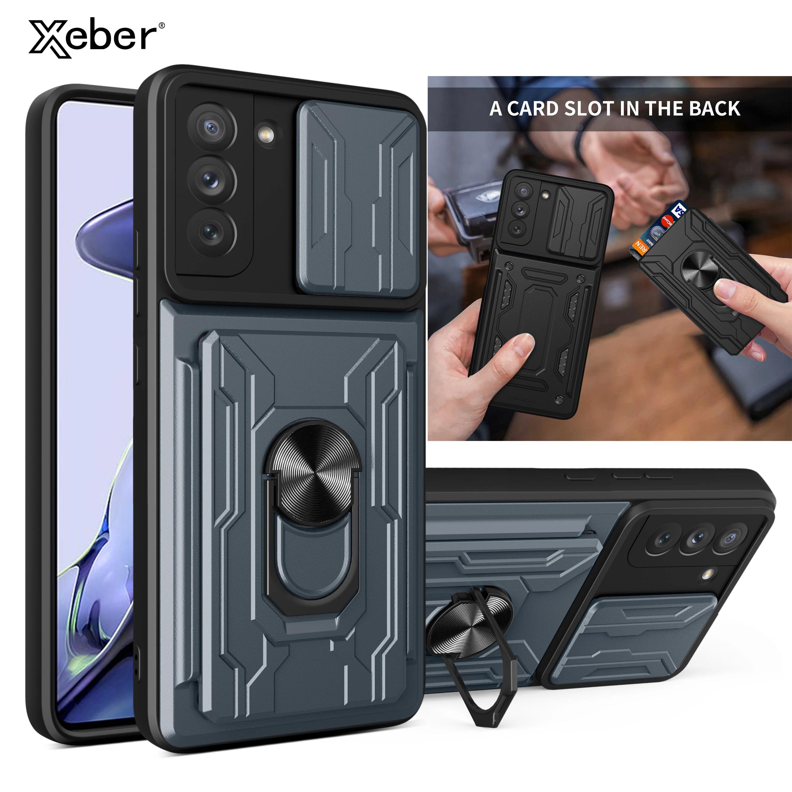 Чехол для телефона с защитой камеры для Samsung Galaxy A53 A33 A22 A72 A12 5G A51 A03S A71 S22 S21 S20 FE Ultra Plus Stand Cover