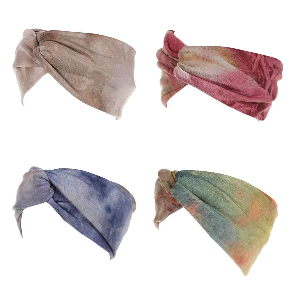 Новейшая Женская повязка на голову из хлопка эластичная для волос девочек