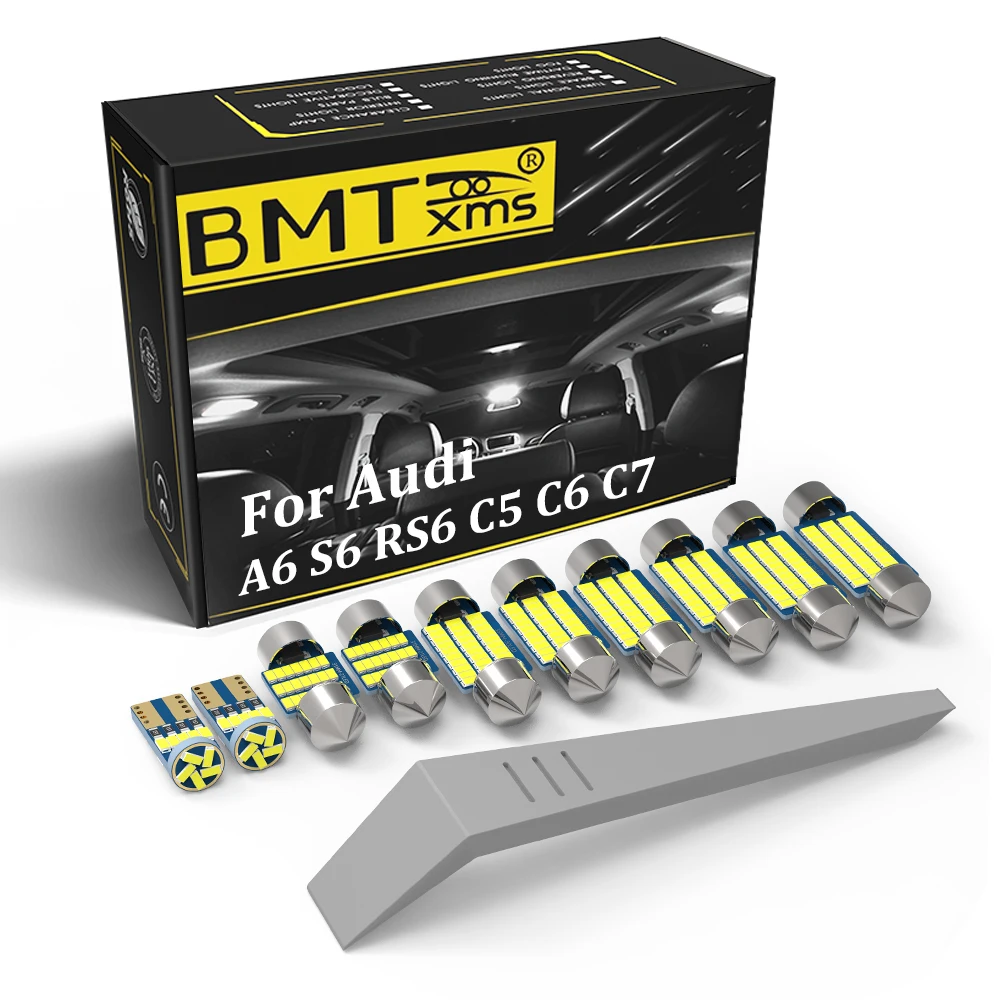 

BMTxms Canbus For Audi A6 S6 RS6 C5 C6 C7 4B 4F 4G Quattro Sedan Avant Vehicle LED Interior Map Dome Light Car Accessories