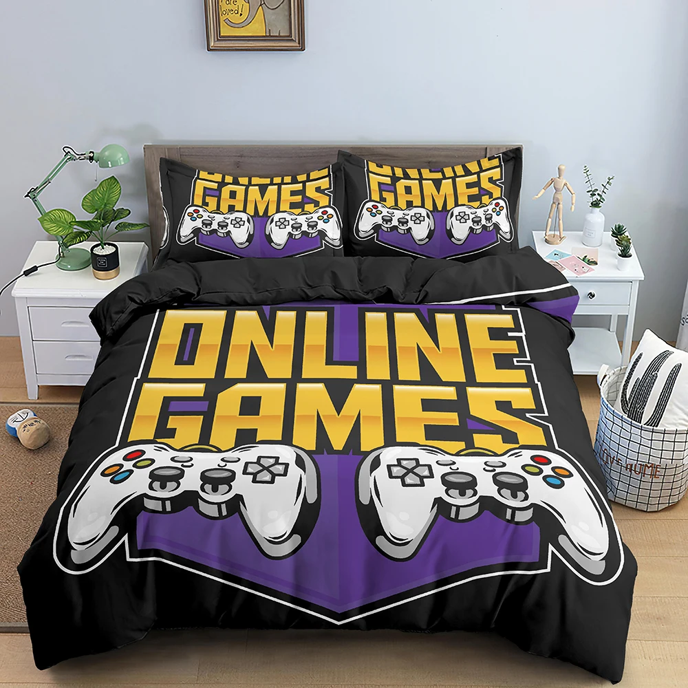 

Gamepad Bedding Set for Kids Boys Video Game Comforter Cover Gamer Duvet Cover Kids bedding Set Gamer Bedding Set