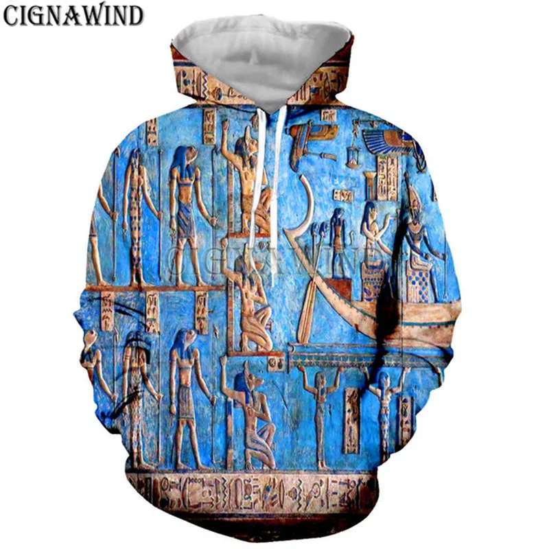 Fashion cool hoodie men/women Ancient Egyptian Pharaoh 3D print hoodies sweatshirts casual Harajuku style streetwear tops | Мужская