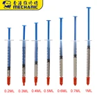 10 шт.лот Mechanic 0,2 0,3 0,4 0,5 0,6 0,7 1,0 мл Серебряный проводящий клей электрическая паста клейкая краска ремонт печатных плат