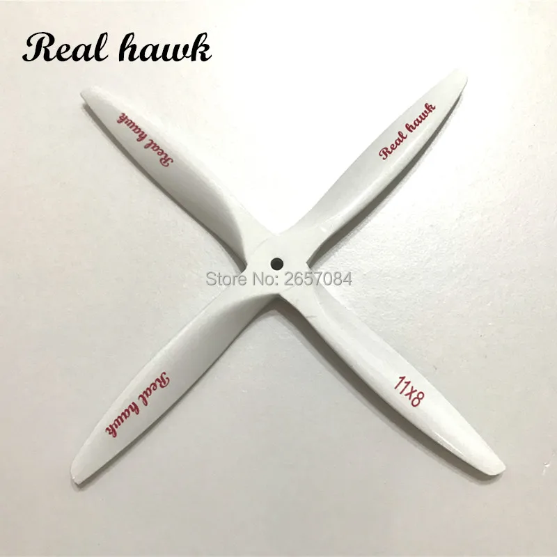 Enlarge 4 Blade 16x8/16x10 CCW or CW white Wooden Propeller High Quality For Scale RC Gas Airplane Model