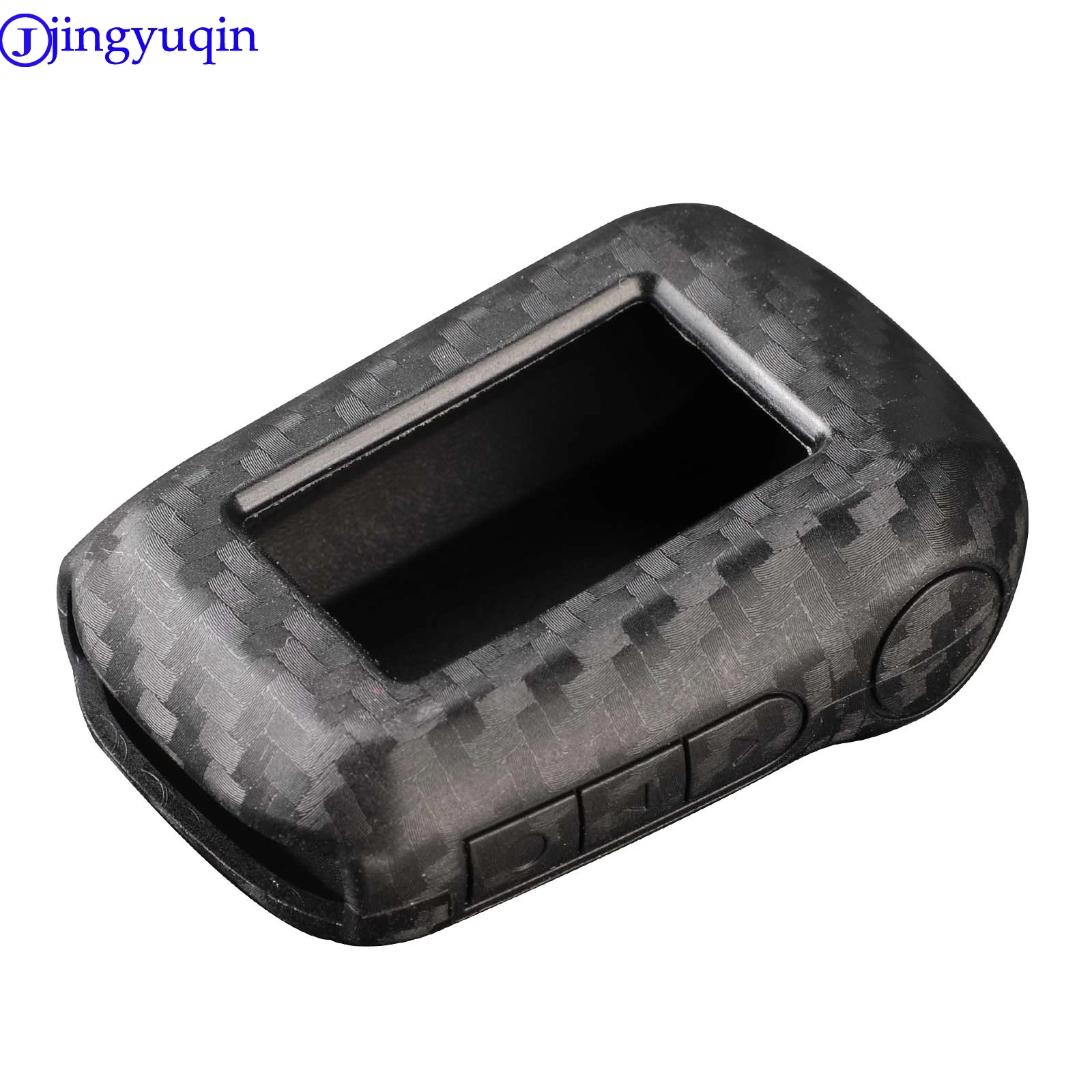 

Jingyuqin 3b углеродное волокно Patten силиконовый чехол для автомобильного ключа для Starline A92/A94/V62/A62/A64 LCD автомобильный чехол для ключа