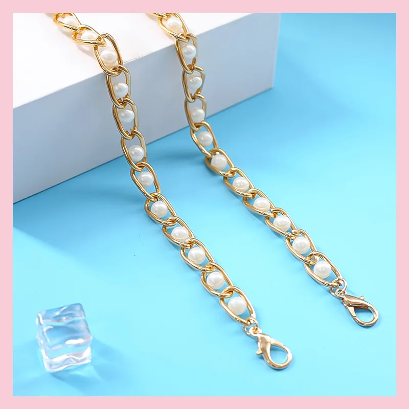 

Ins net red is suitable for iPhone12/HUAWEI mobile phone chain case pearl pendant simple personality mobile case pendant