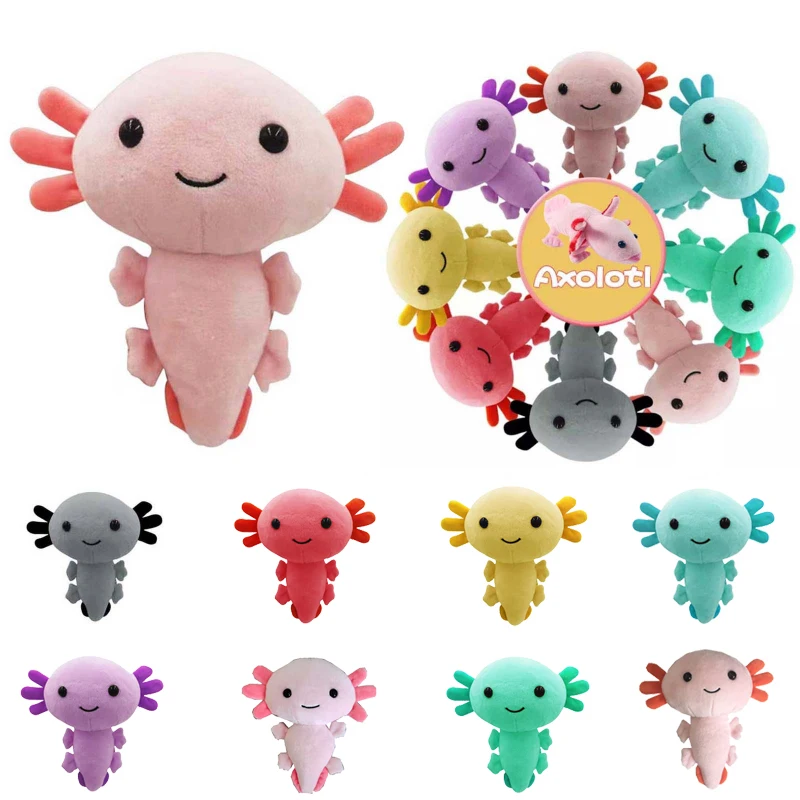 

Новая Мексиканская плюшевая игрушка Kawaii Axolotl 20 см, прочная мягкая Набивная игрушка, плюшевое животное, подушка для куклы, детские игрушки, по...