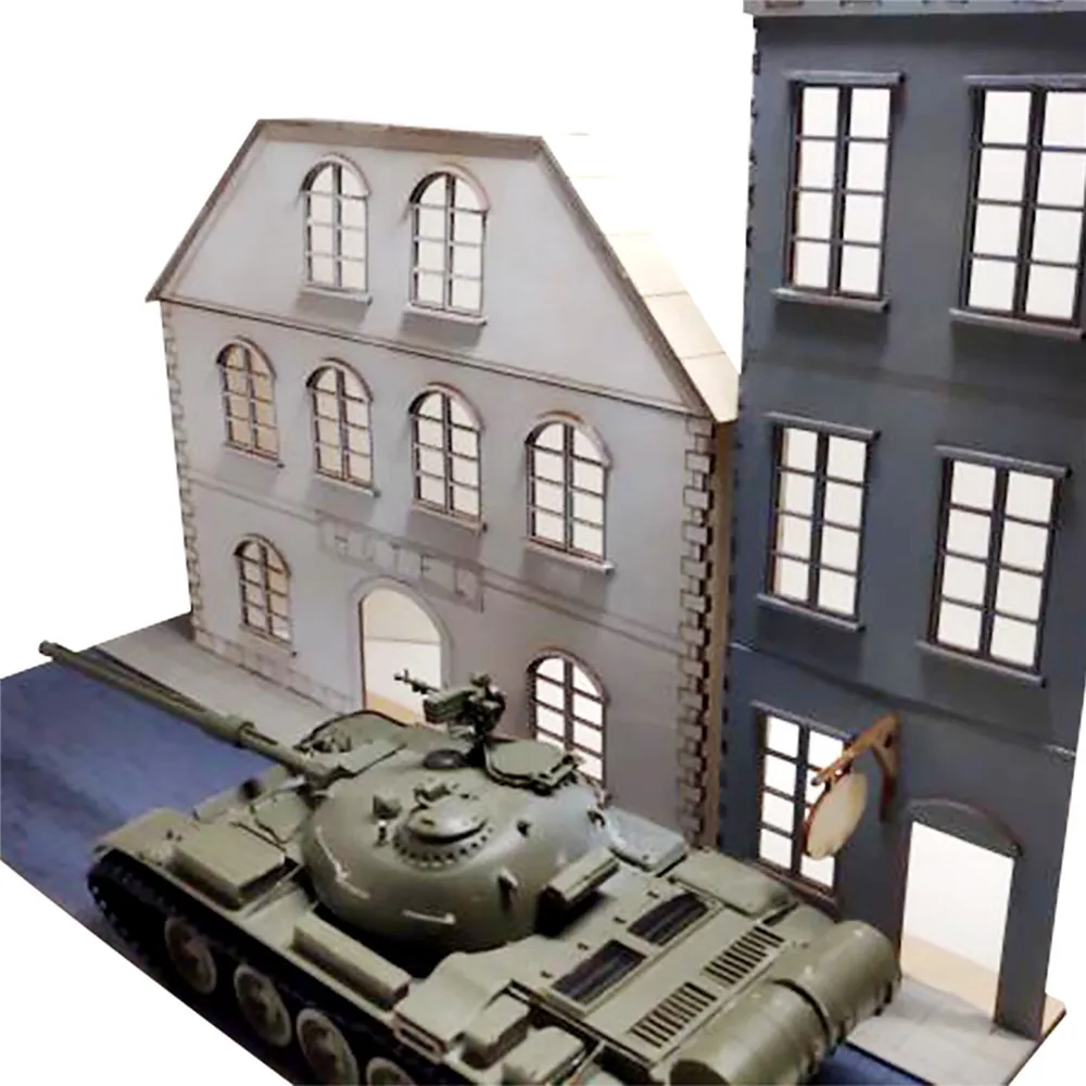 DIY 1/35 европейские городские уличные сцены Diorama набор моделей для сборки пейзаж