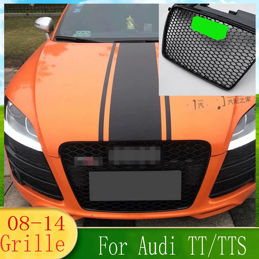 

For Audi TT/TTS 8J 2008 2009 2010 2011 2012 2013 2014 (For TTRS style) Car Front Bumper Grille Centre Panel Styling Upper Grill
