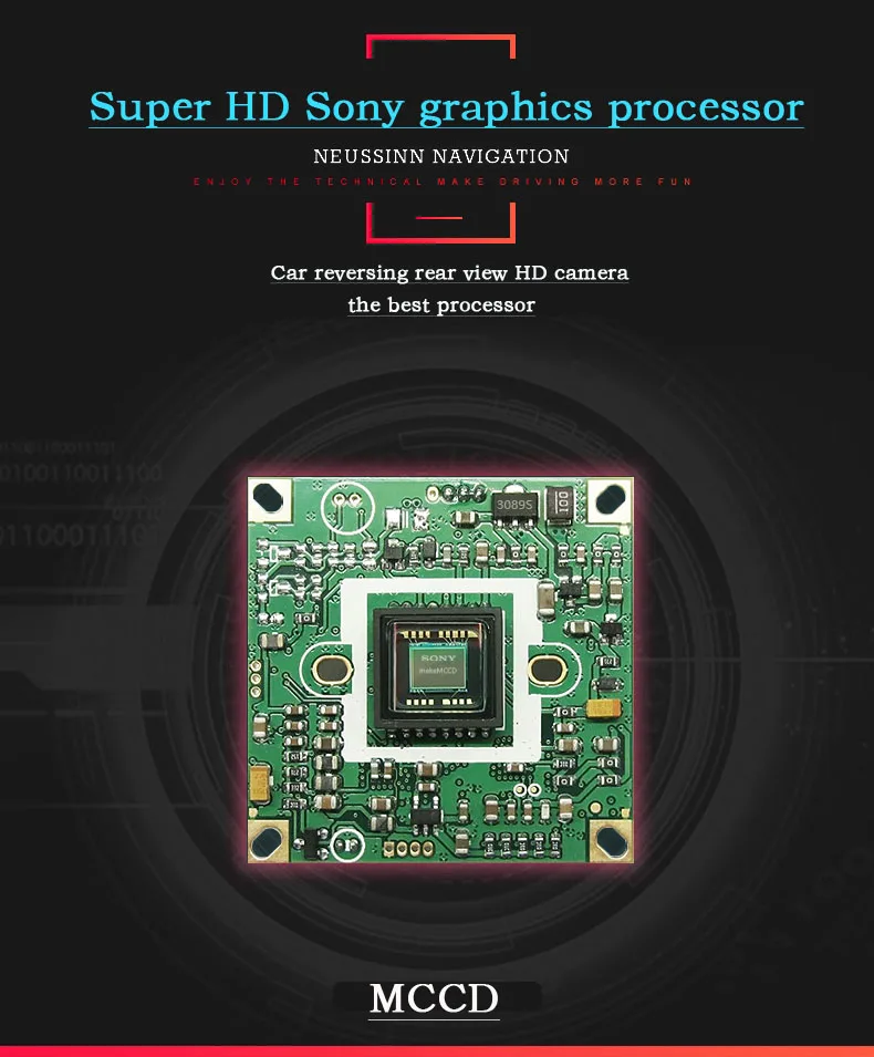 Автомобильная металлическая камера заднего вида универсальная с поворотом на 170