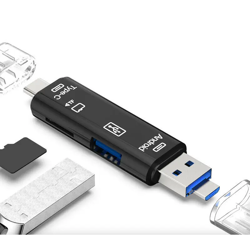 5 in 1 Card Reader Type C Micro USB OTG Adapter SD TF Lector Memory For Cardreader | Компьютеры и офис