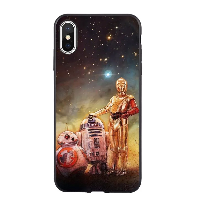 TPU Звездные войны BB8 штурмовик, Дарт Вейдер Мягкий силиконовый чехол для телефона чехол для iPhone 5 5S SE 6 6splus 7 8 Plus X XR XS MAX - Цвет: TPU