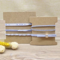 zerong 50pcs blank paper hair clip display cards two size kraft jewelry hair accessories pakcage paper card