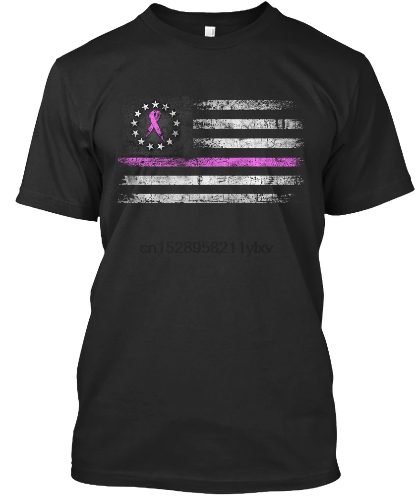 

Men t shirt Betsy Ross Breast Cancer Awareness Flag tshirts Women t-shirt