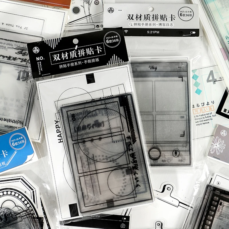 36 шт./лот INS стиль соц. Интерфейс тег материал бумага мусор Журнал Планировщик