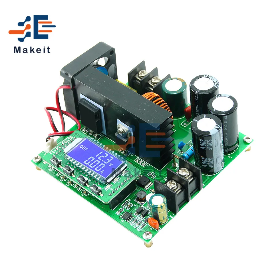 BST900W DC Boost преобразователь от 8 до 60 в 10 120 В модуль питания с ЖК дисплеем 15 А