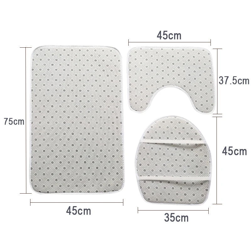 Коврик для ванной комнаты 3 шт./компл. розовый коврик сиденья унитаза набор ковров