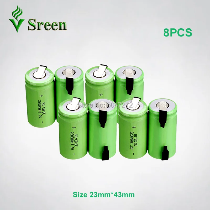 SC 2200mAh 1 2 V NI CD аккумуляторная батарея с никелевым листом DIY для Subc аккумуляторных